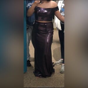 “Blush” Purple Sequin Formal Dress. Size 10